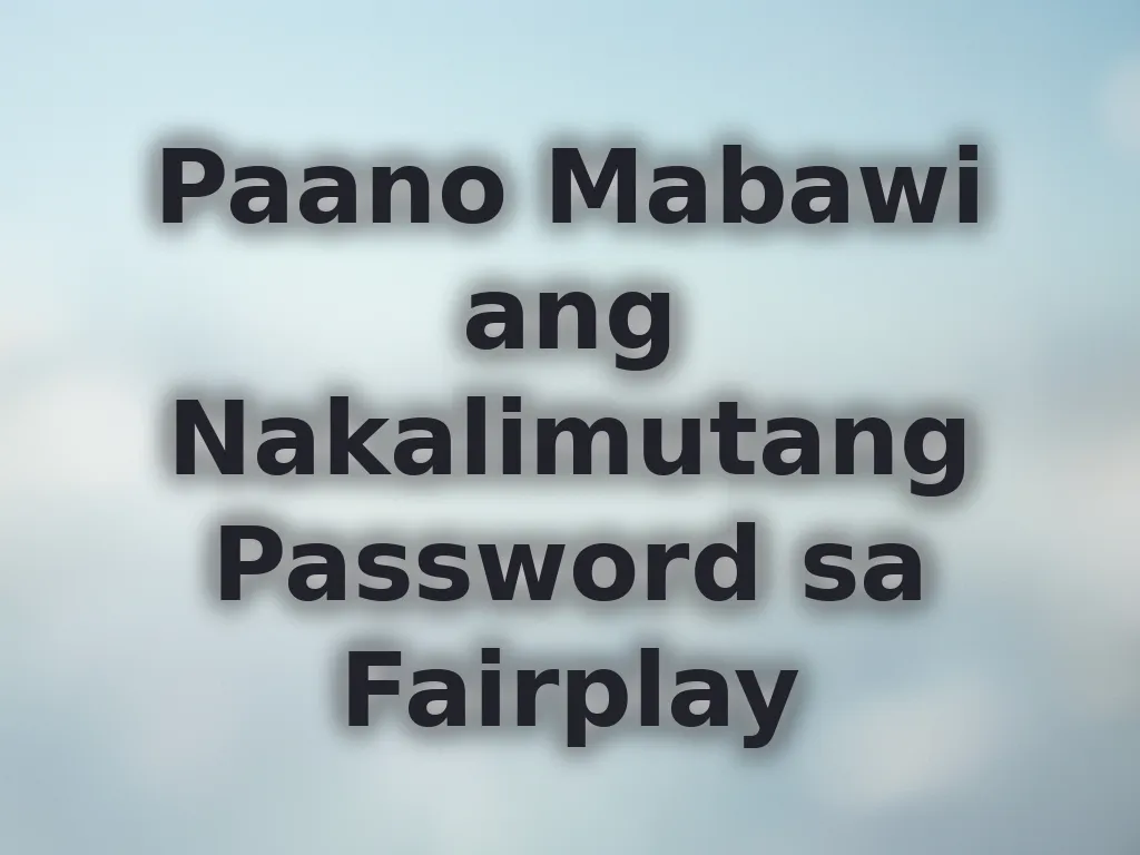 Paano Mabawi ang Nakalimutang Password